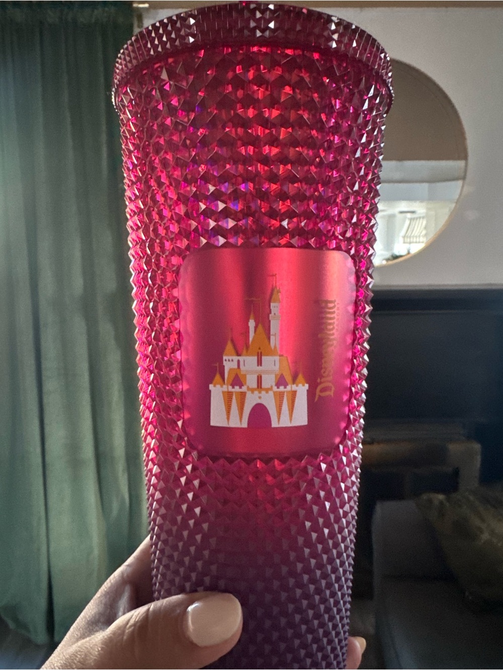 Disney Hot Pink Studded Castle Tumbler